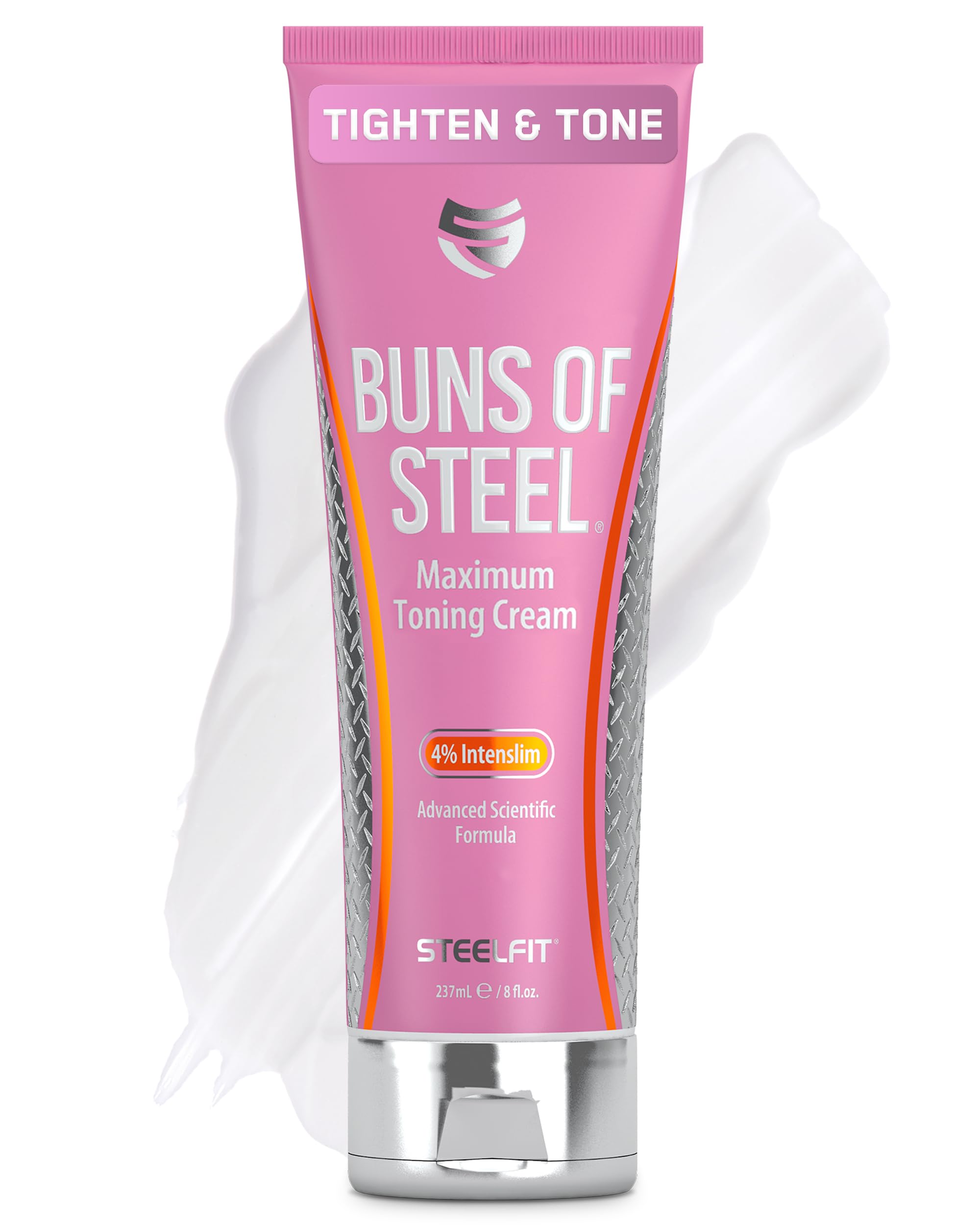 SteelFit crema tonificante para glúteos, mejora la firmeza de la piel.