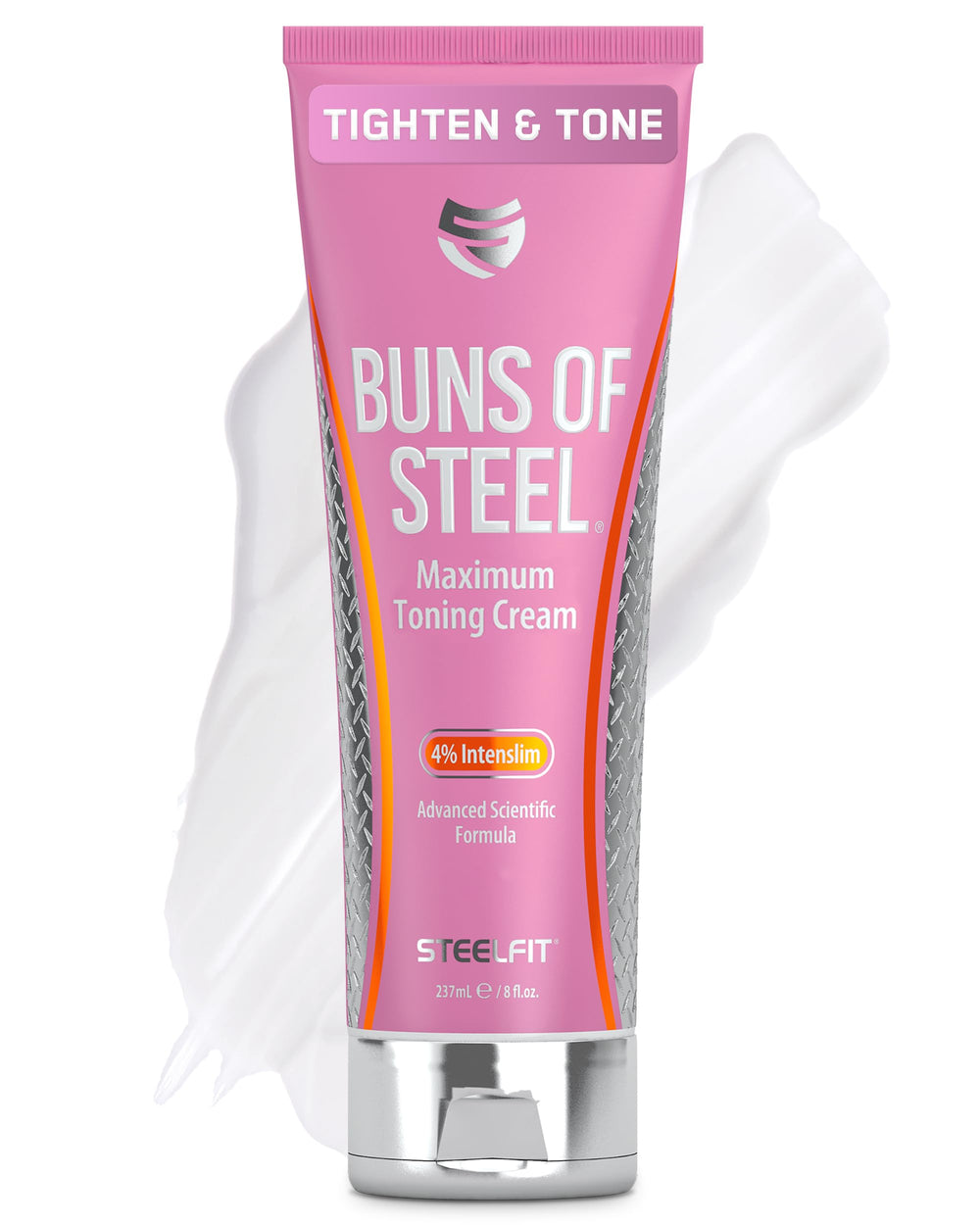 SteelFit crema tonificante para glúteos, mejora la firmeza de la piel.