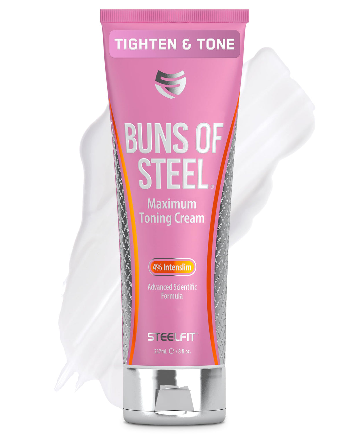 SteelFit crema tonificante para glúteos, mejora la firmeza de la piel.