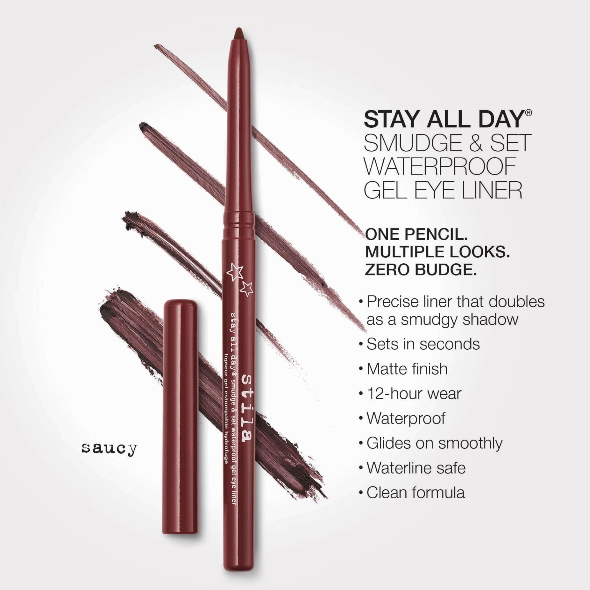 stila delineador gel Stay All Day, definición precisa y color intenso al primer trazo.