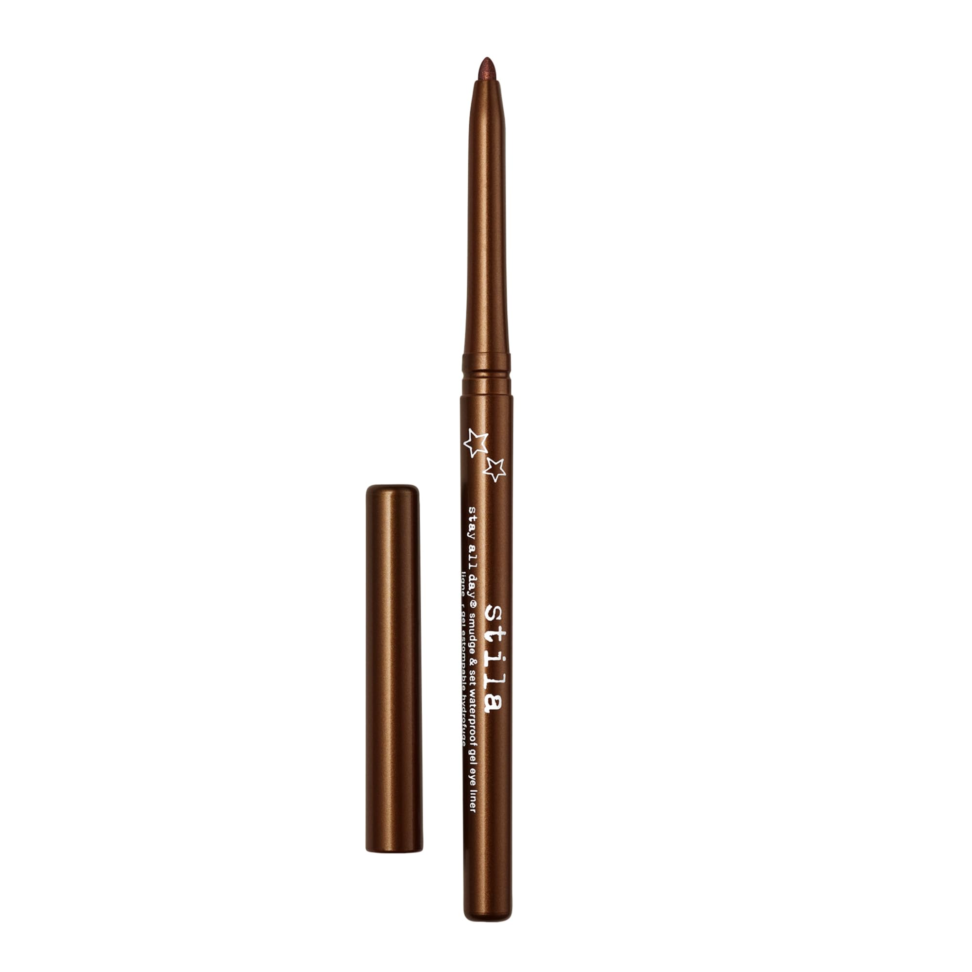 Stila Stay All Day Gel Liner: aplicacion linea de agua para definicion duradera.