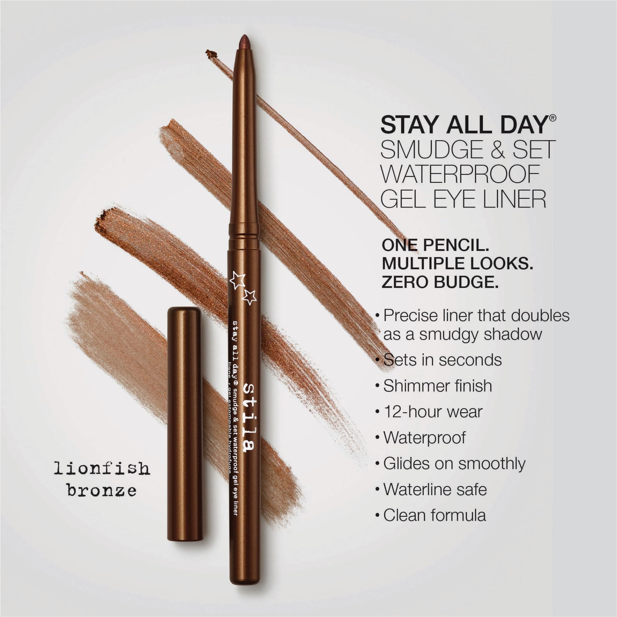 Stila Stay All Day Gel Liner: delineado preciso y color intenso desde la primera pasada.