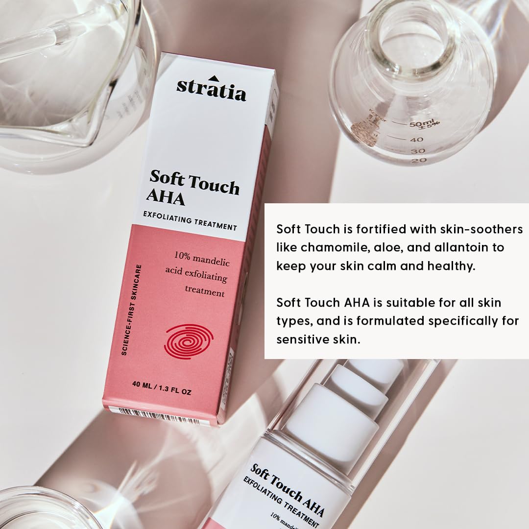 Manzanilla en Stratia Soft Touch calma rojez y deja sensación suave.