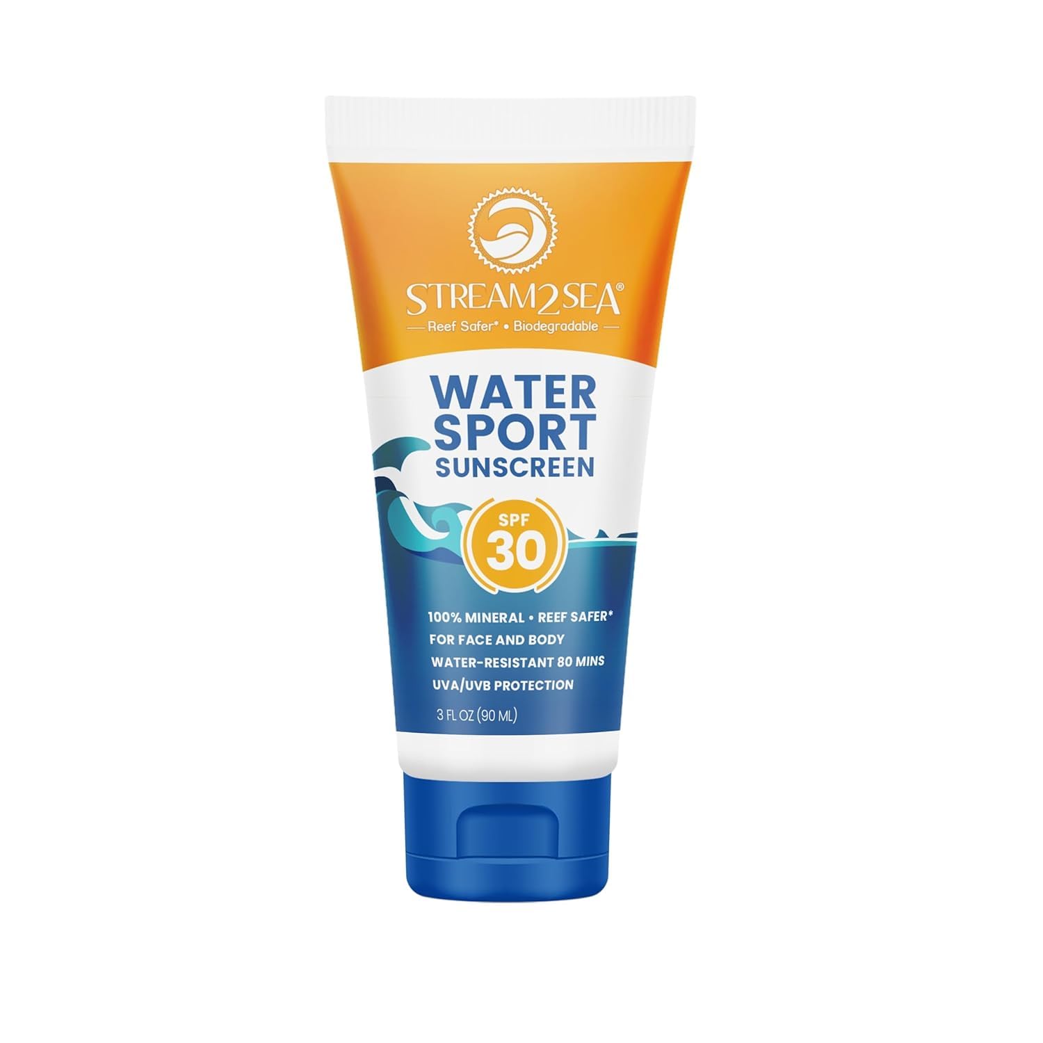  STREAM 2 SEA tubo crema mineral biodegradable protege la piel y el océano