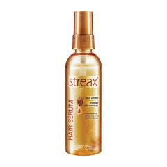 Sérum para cabello Streax con aceite de nuez en botella de 115 ml, brillo inmediato.