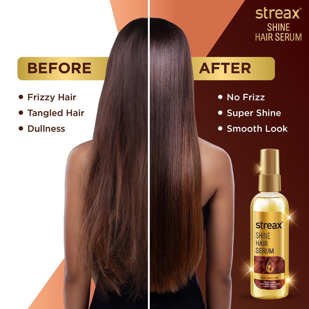 Sérum para cabello Streax, textura ligera y rápida absorción.