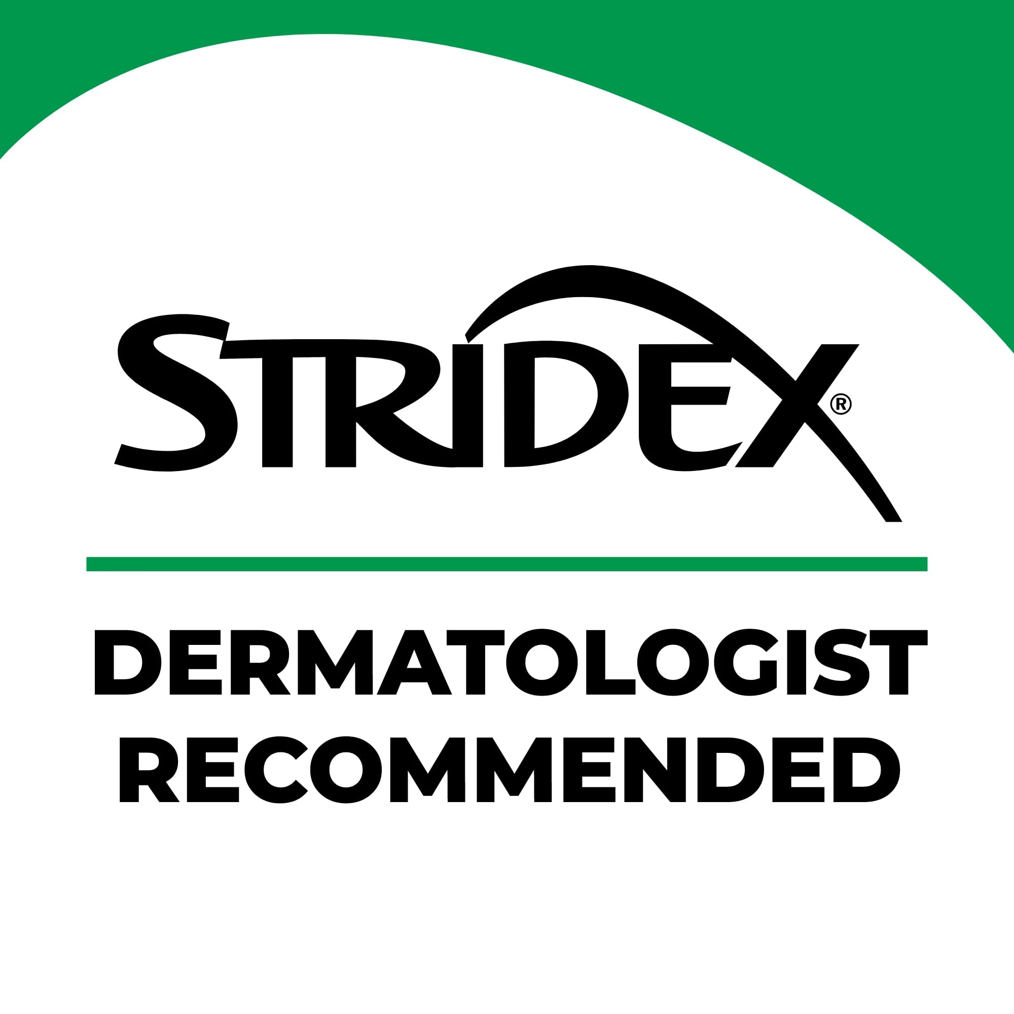 Aplicación rápida con Stridex Sensitive Aloe para una piel limpia.