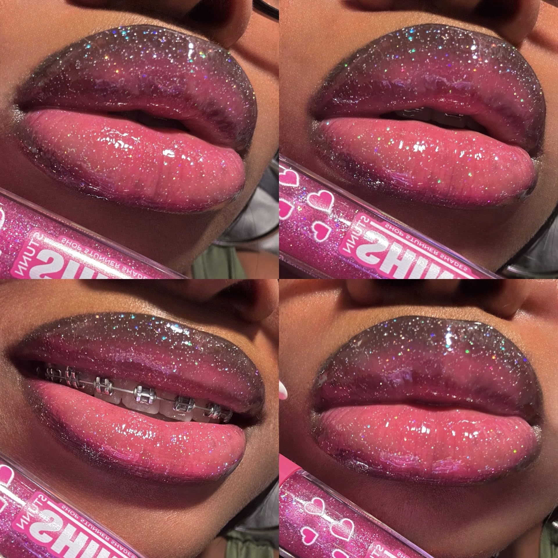 Acabado brillante realza la plenitud de los labios con luz