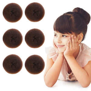 Styla Hair donut para moño de niña, facilita peinados rápidos para la escuela.