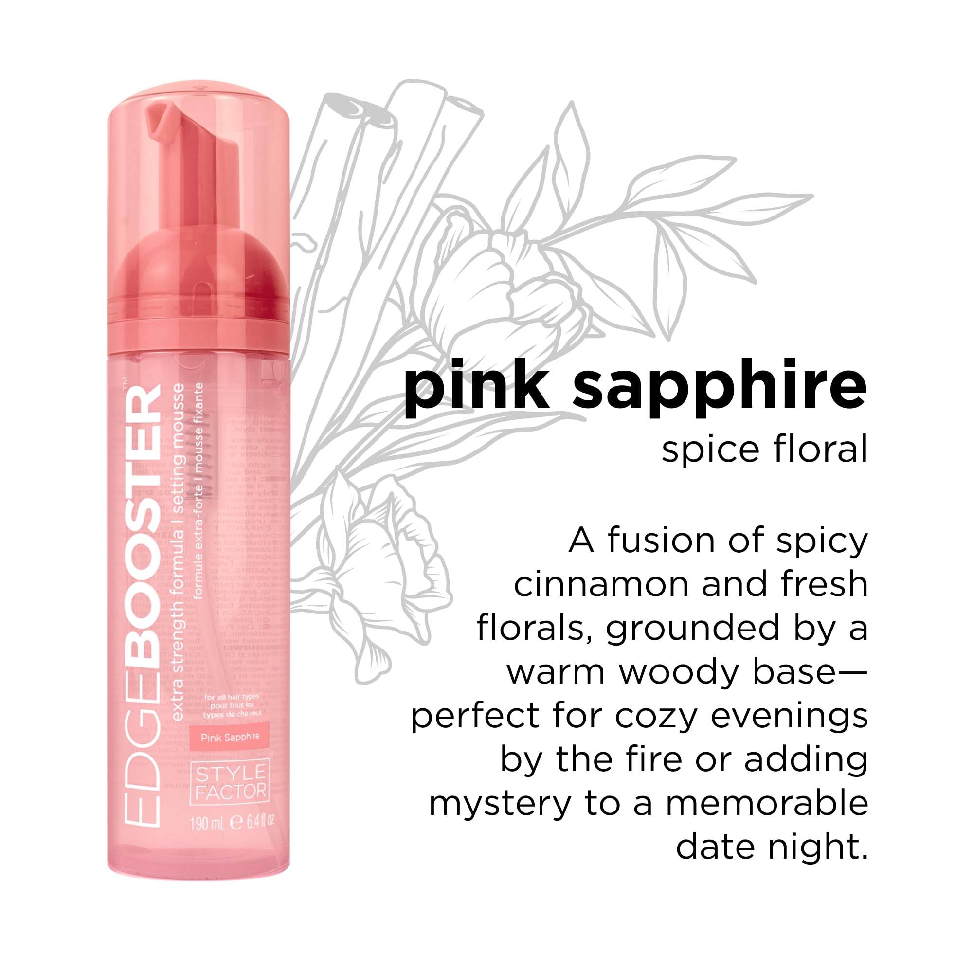 Versatilidad en estilos diarios con Style Factor EDGE BOOSTER mousse.