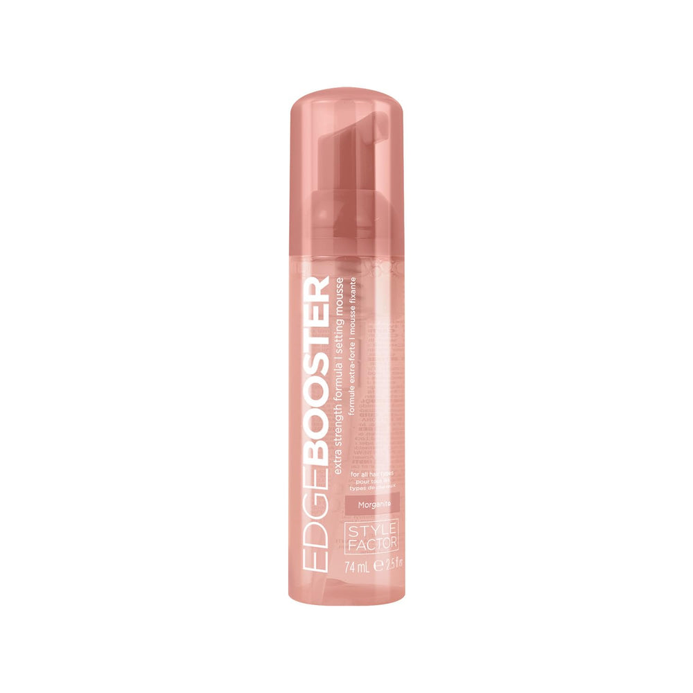 Style Factor Edge Booster Mousse de viaje para rizos con control duradero.