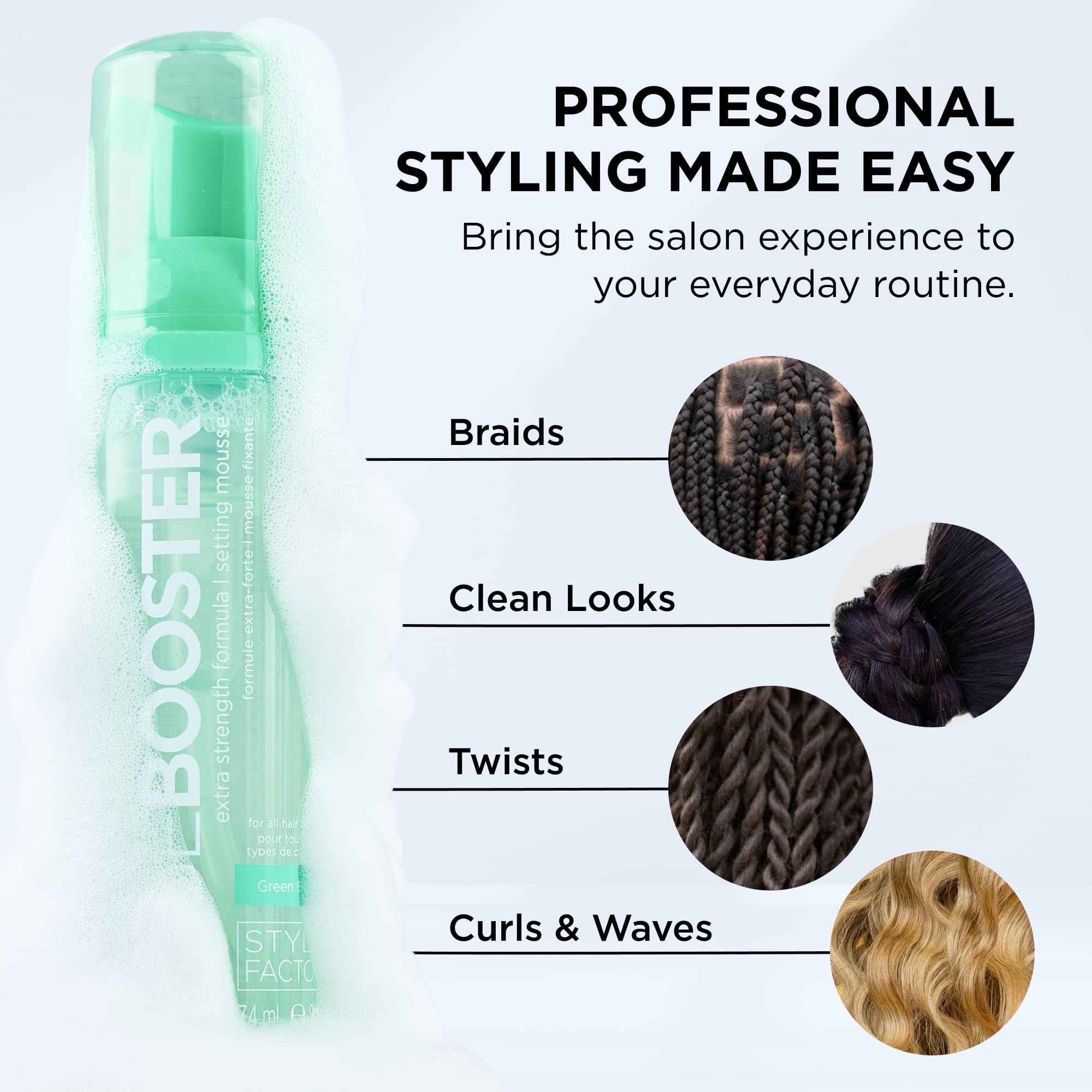 Volumen extra para rizos con Style Factor EDGE BOOSTER.