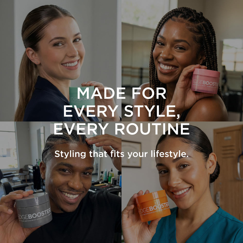 Style Factor Edge Booster pomada, aplicación suave para peinados con fijación duradera.