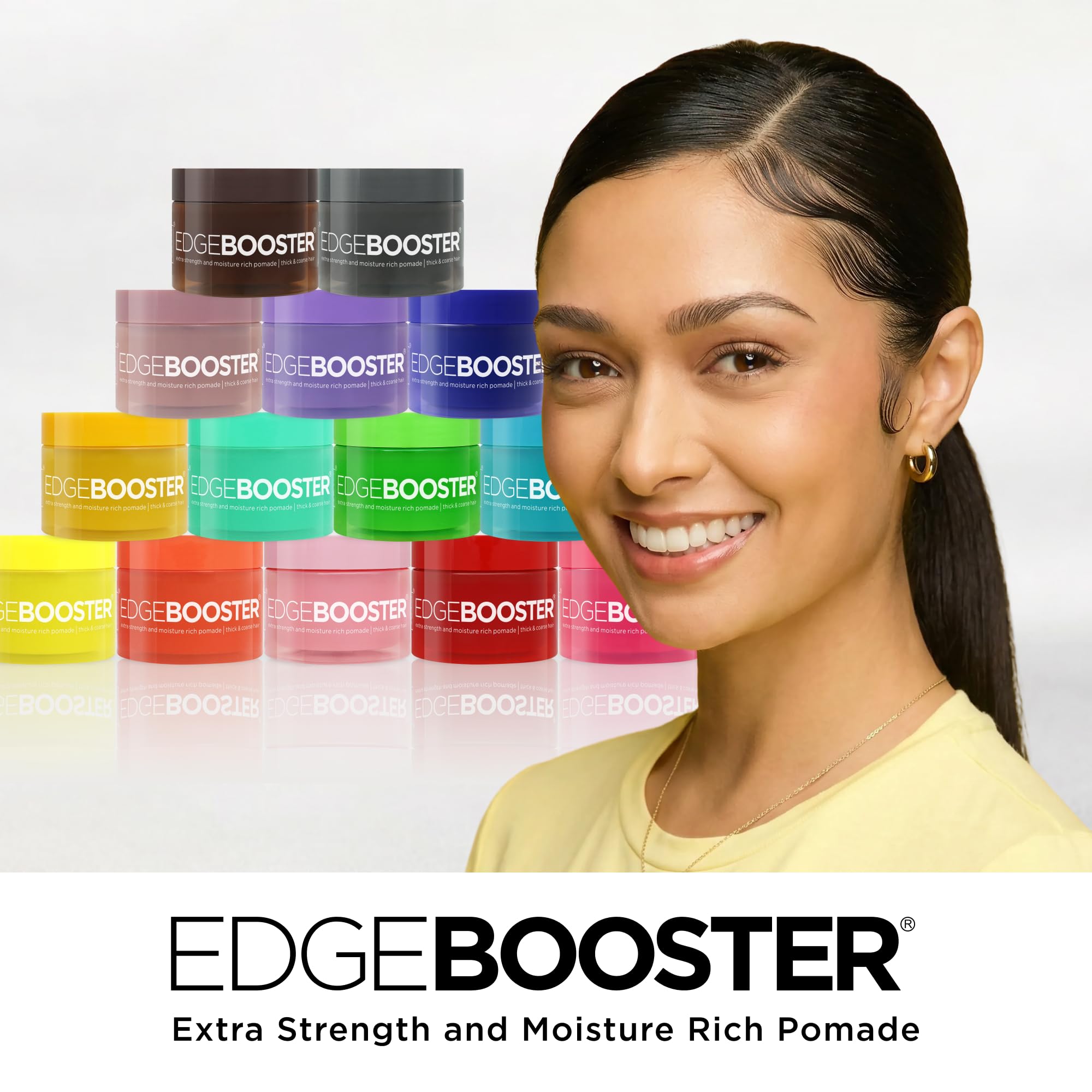 Style Factor Edge Booster pomada, control de borde, cabello grueso definido.