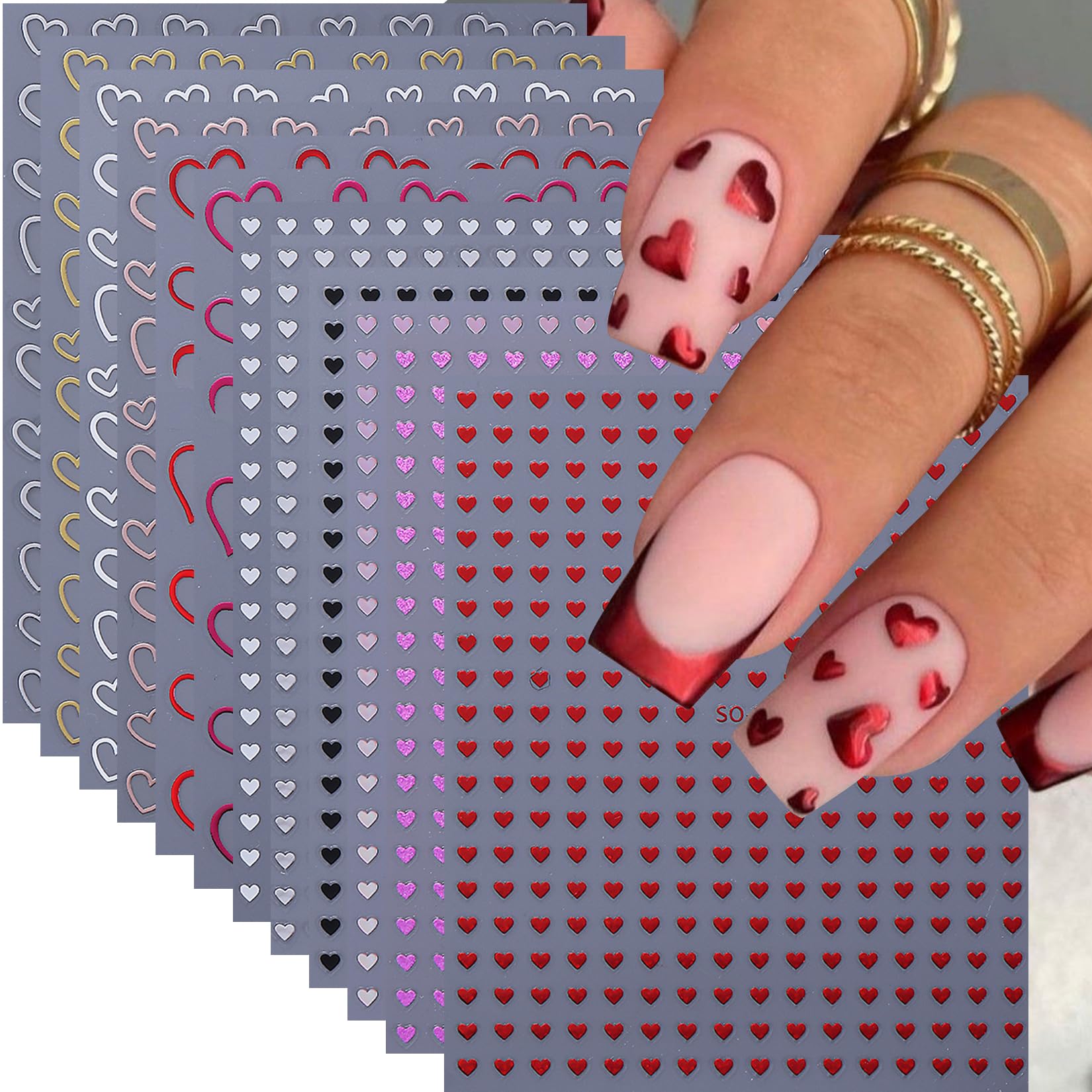 STZPRONAIL corazones 3D para uñas, embellecimiento rápido y sencillo.