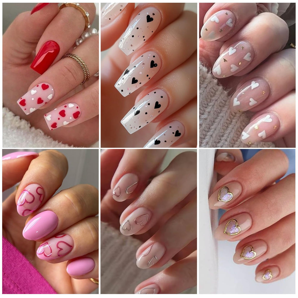 STZPRONAIL corazones huecos para uñas, look moderno y sofisticado.