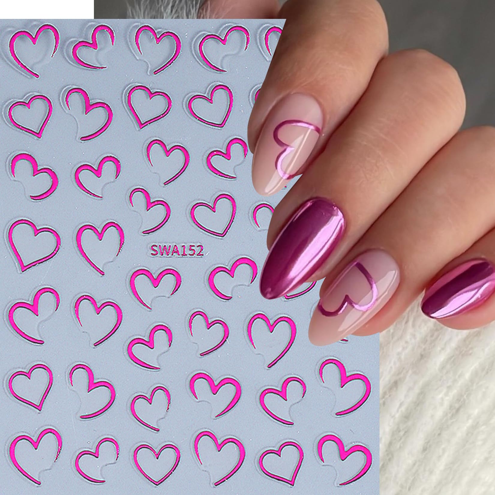 STZPRONAIL diseños de corazón para uñas, opciones versátiles para cualquier ocasión.