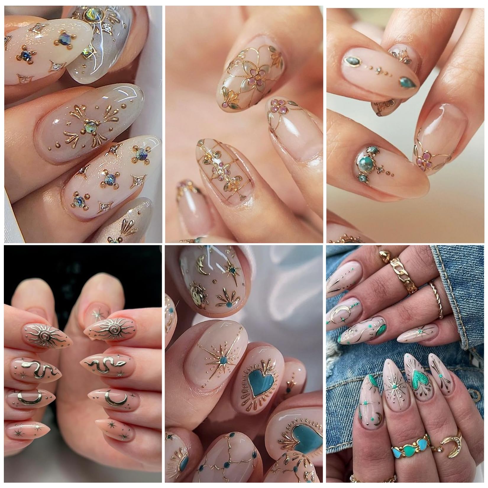 STZPRONAIL estrella sticker: relieve 3D para un look destacado