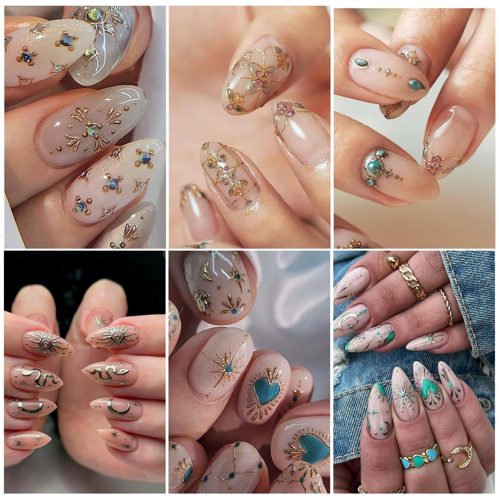 STZPRONAIL estrella sticker: relieve 3D para un look destacado