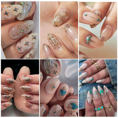 STZPRONAIL estrella sticker: relieve 3D para un look destacado