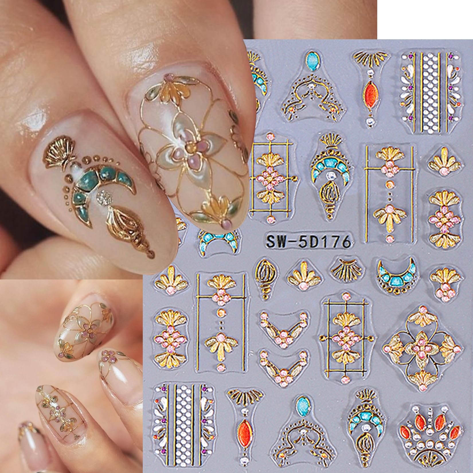 STZPRONAIL llama sticker: diseño único en relieve para uñas