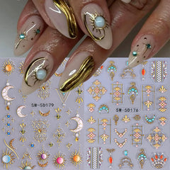 STZPRONAIL luna sticker: efecto 5D para uñas con brillo suave