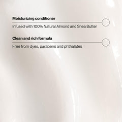 Aplicación suave para cabello dañado y seco con Suave Almendra y Manteca.