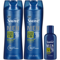 Conjunto doble de Suave Citrus Rush 3-en-1 para uso diario en casa.
