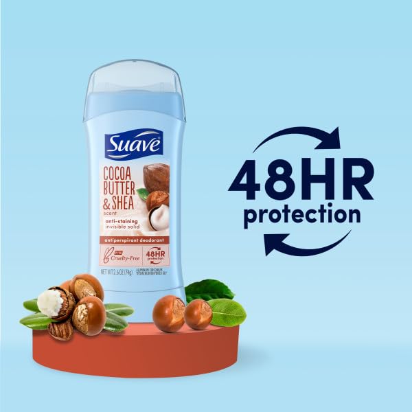 Suave desodorante para mujeres, fragancia cacao y karité para una experiencia aromática prolongada