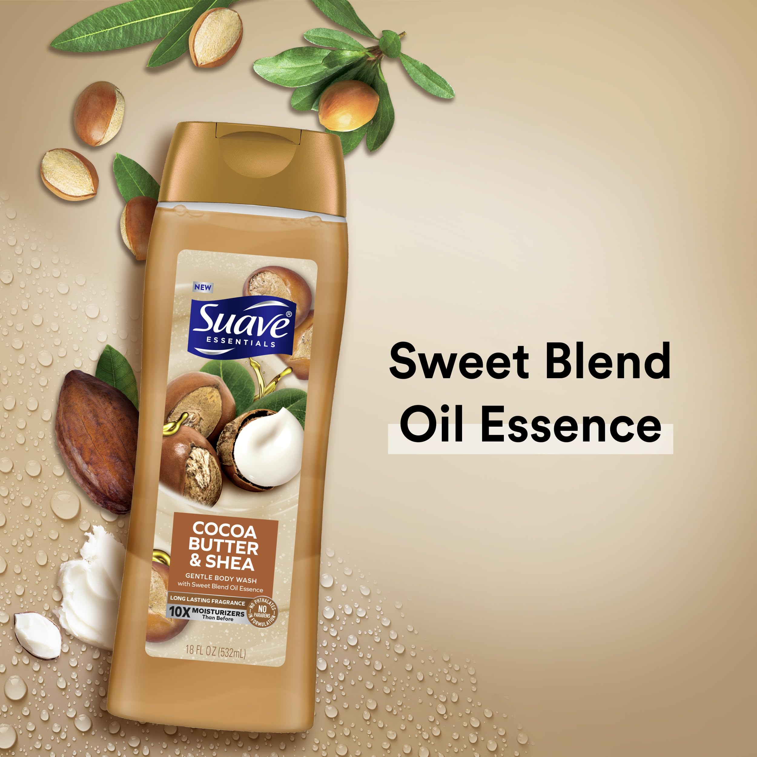 Suave Ducha Corporal Aroma vainilla y miel: aroma dulce y relajante.