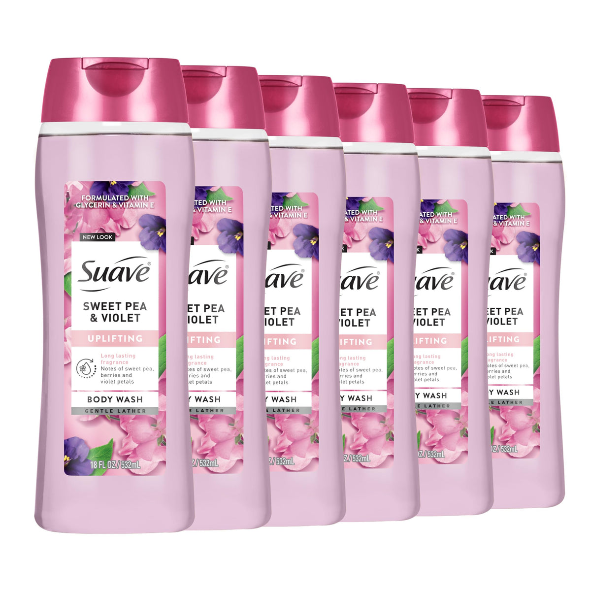 Suave Ducha Corporal: botella grande para uso diario y piel suave.