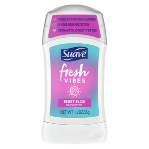 Desodorante Suave Fresh Vibes Berry Bliss en stick, ideal para uso diario.
