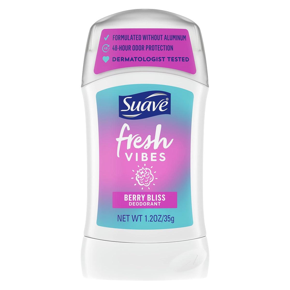 Desodorante Suave Fresh Vibes Berry Bliss en stick, ideal para uso diario.
