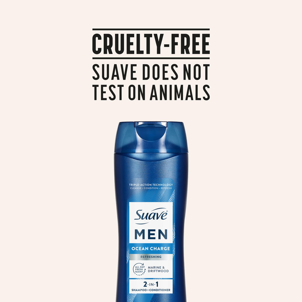 Suave Men Ocean Charge, paquete de 6 unidades, ahorro y conveniencia.