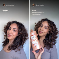 Suave Keratin Infusion Cabello sedoso desde la primera lavada.