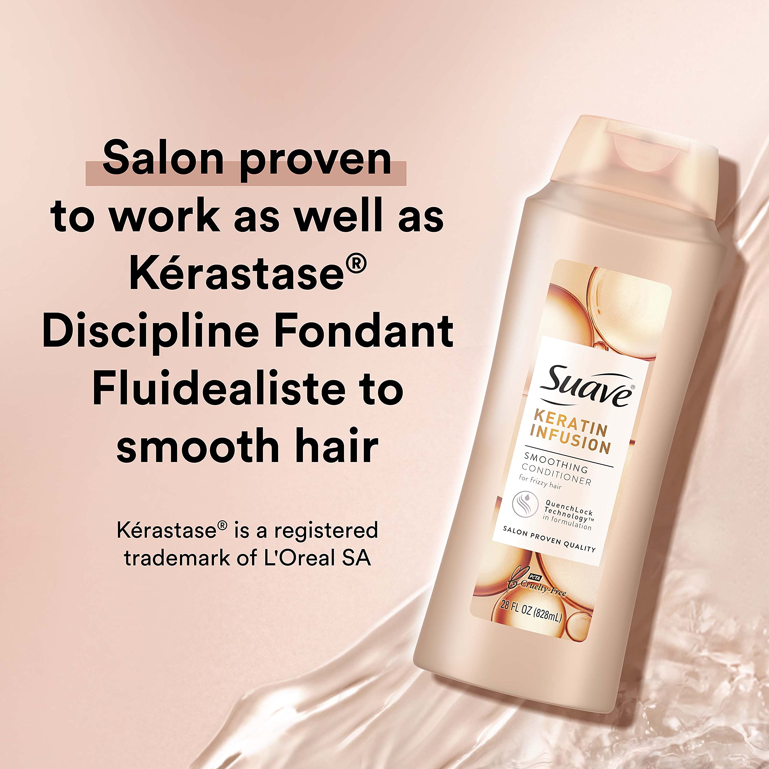 Cabello suave y sedoso tras usar la línea Keratin Infusion.