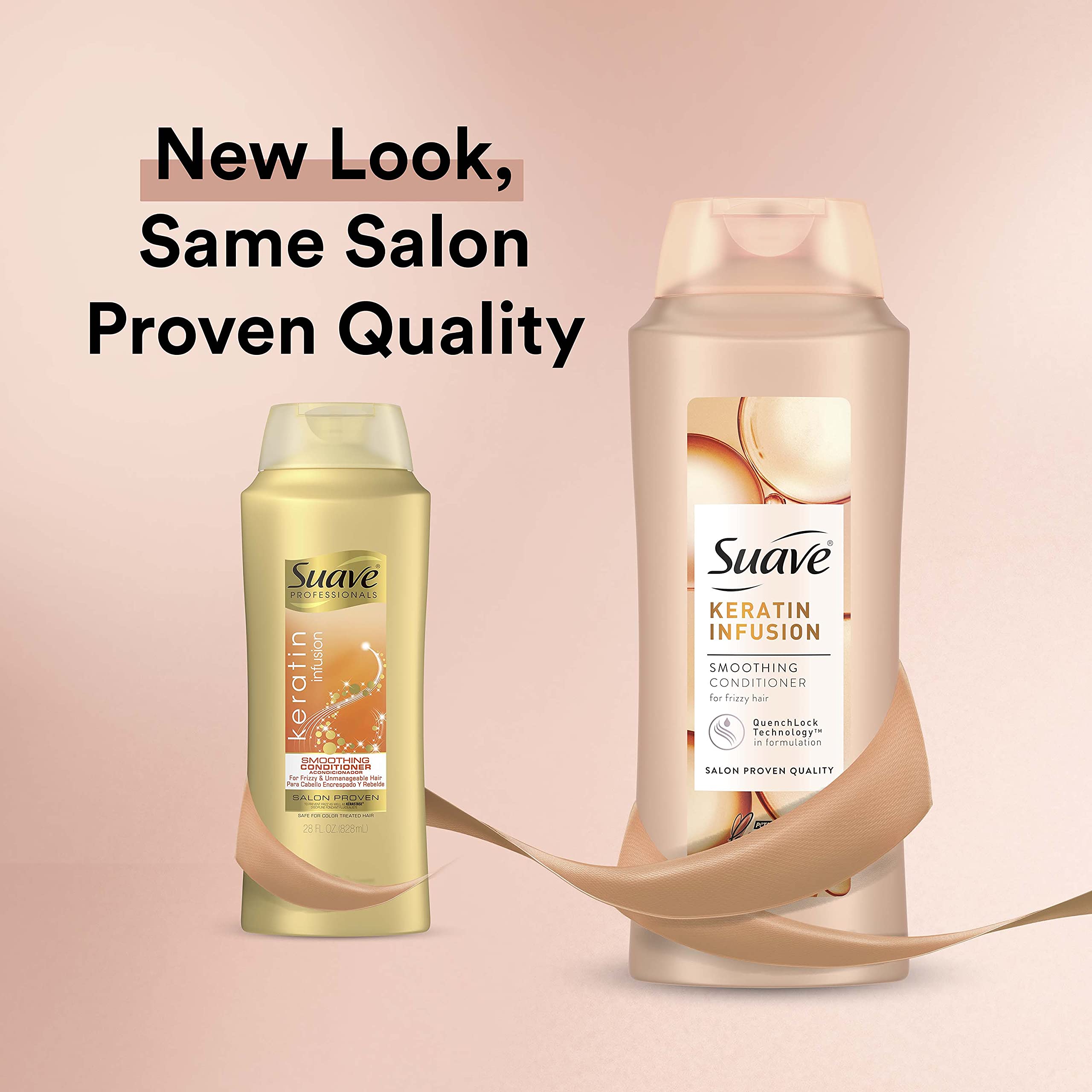 Detalle de la tecnología de cuidado con Keratin Infusion para hidratación ligera.