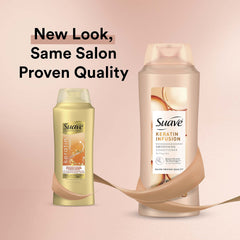 Detalle de la tecnología de cuidado con Keratin Infusion para hidratación ligera.