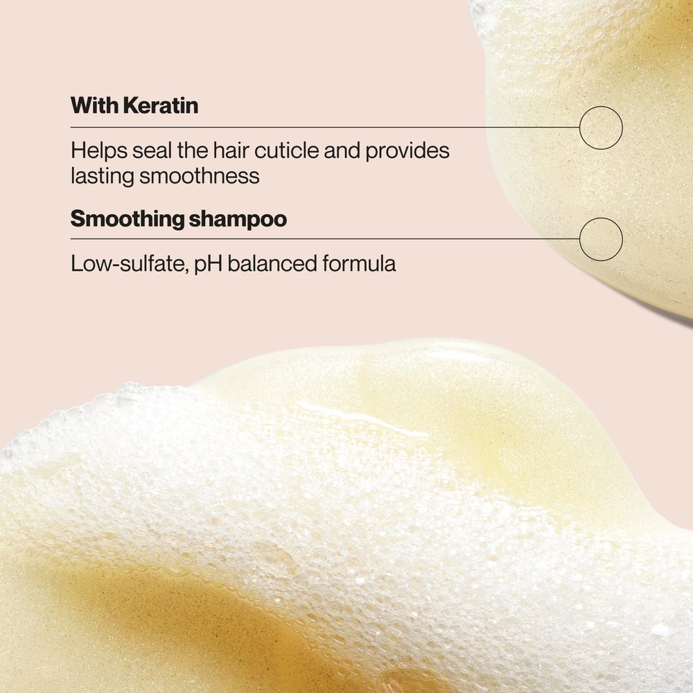 Suave Keratin Infusion Textura suave que facilita el peinado.