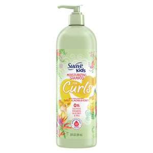 Champú Suave Kids Naturals en botella para rizos, cuidado suave.