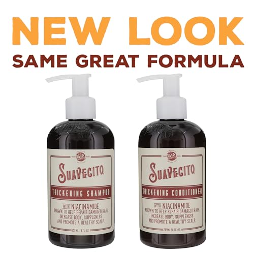 Suavecito Acondicionador Engrosante: botella, cabello más manejable.