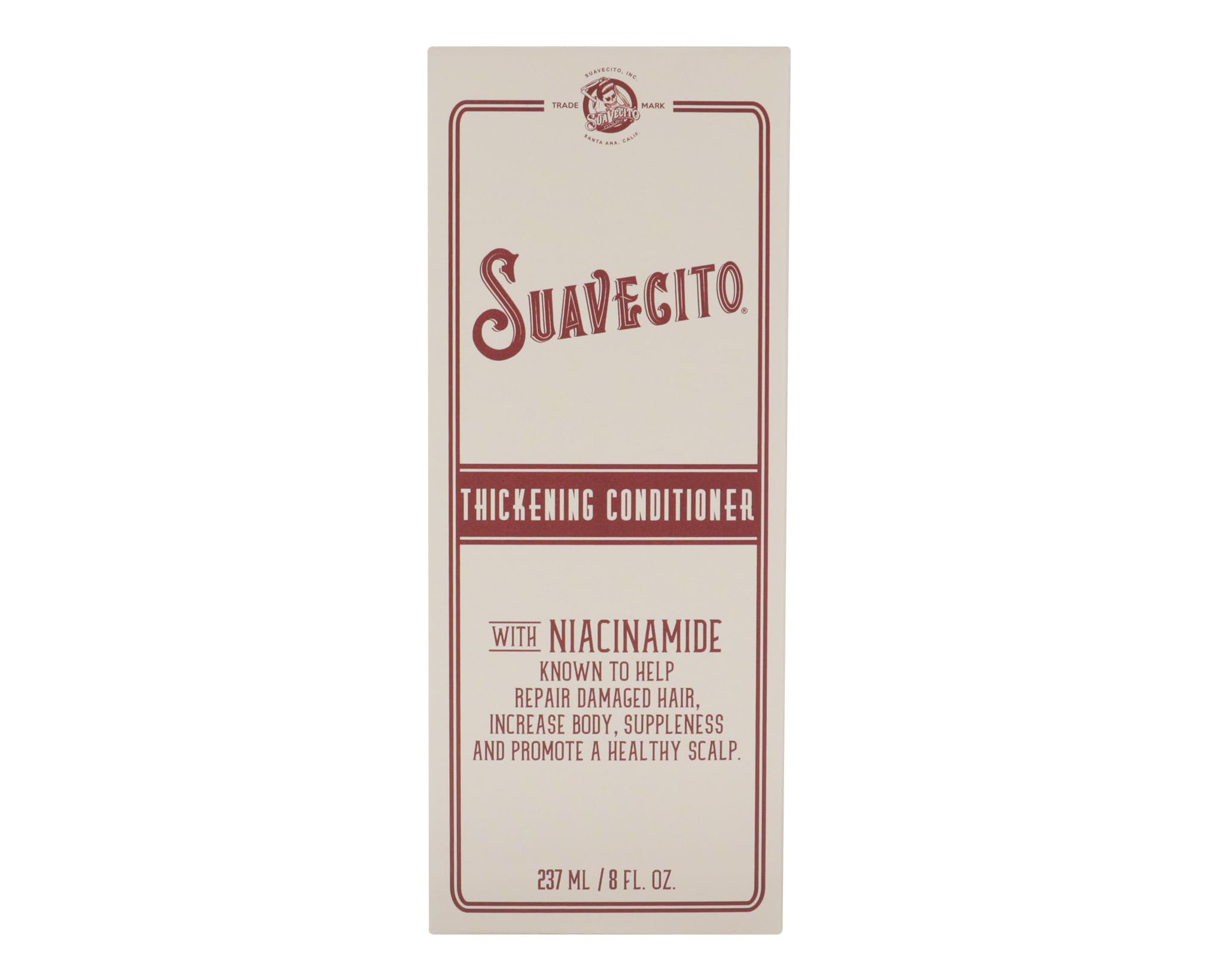 Suavecito Acondicionador Engrosante: foco en brillo y densidad.