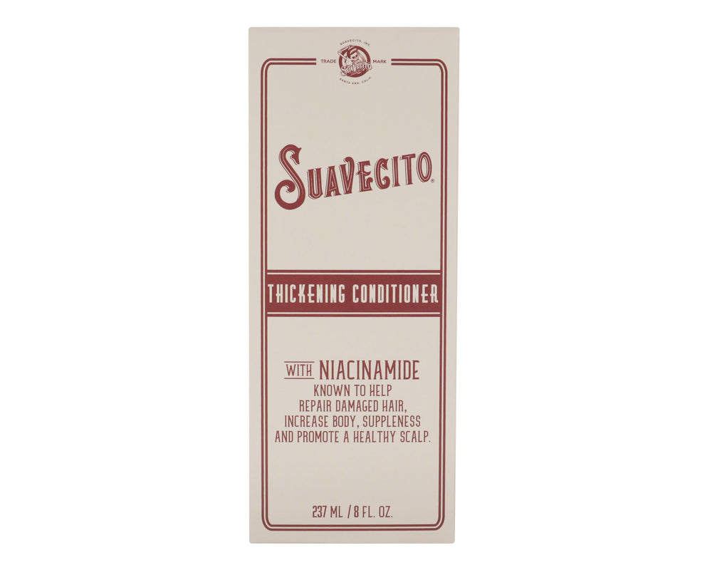 Suavecito Acondicionador Engrosante: foco en brillo y densidad.