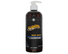 Botella de Suavecito Ducha Exfoliante con fragancia original para una limpieza suave.