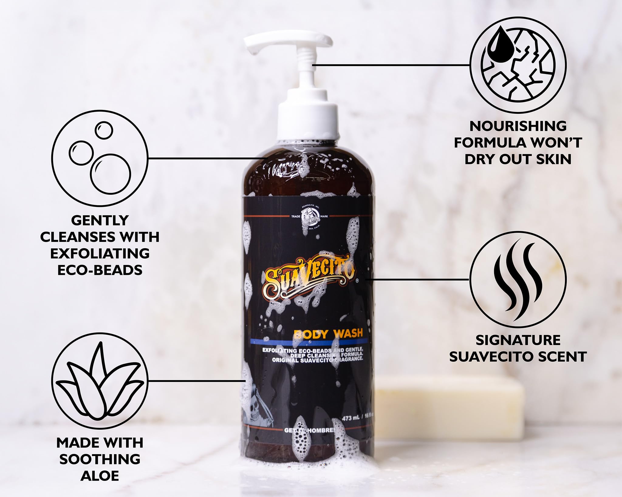 Cuidado de la piel suave tras la ducha gracias a Suavecito.