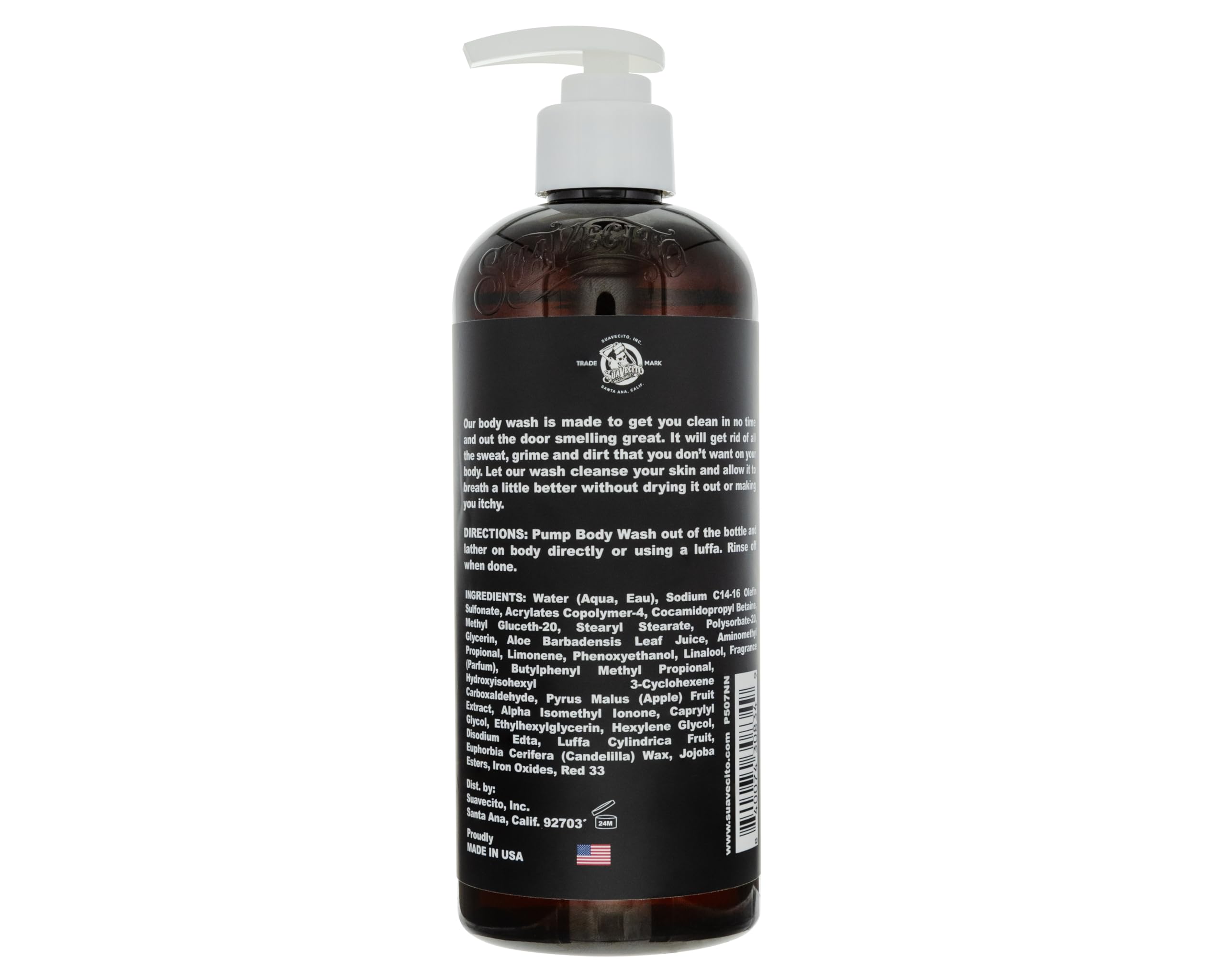 Espuma densa de Suavecito para una limpieza profunda y agradable en la ducha.