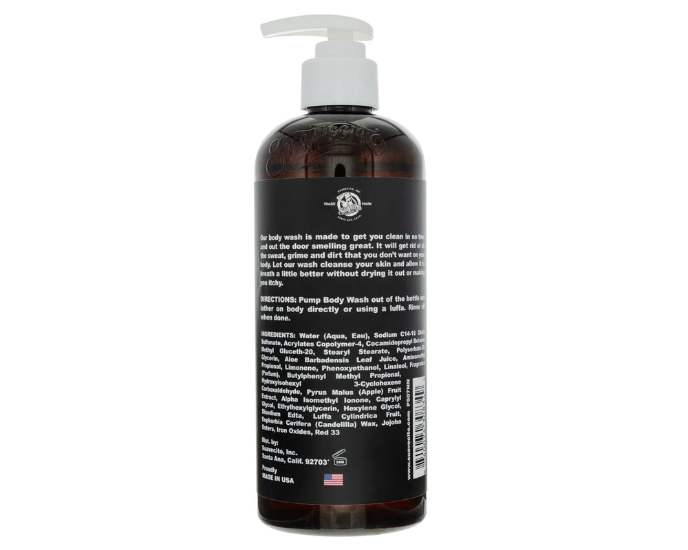Espuma densa de Suavecito para una limpieza profunda y agradable en la ducha.