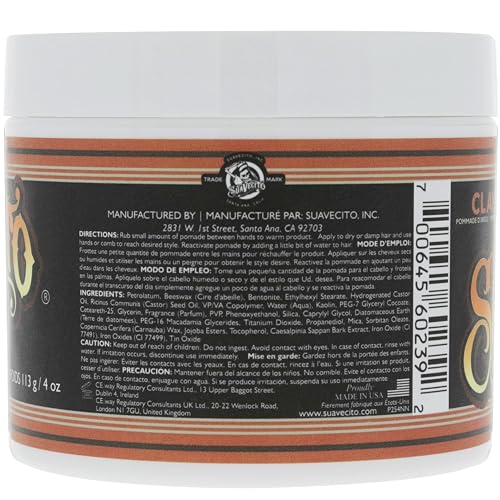 Definición detallada con Suavecito Firme Clay para peinados estructurados.