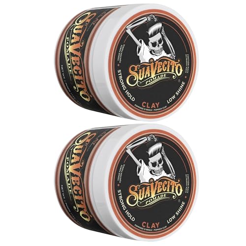 Suavecito Firme Clay muestra textura natural en cabello para apariencia definida.