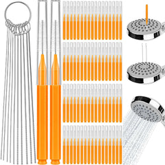 Sublaga kit limpieza ducha con 70 cepillos naranja para desincrustación rápida